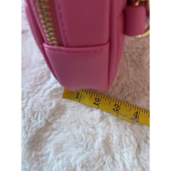 Juicy Couture Holding the Line Cherry Scarf Heart Crossbody Bag Raspberry Pink - Picture 14 of 14